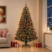 Dirbtinė Kalėdų eglutė su burbulais 240 cm 300 LED Šilta balta