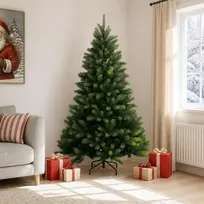 Dirbtinė Sulankstoma Kalėdų Eglutė 210 cm PVC ir metalas Žalia