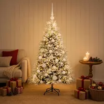 Dirbtinė Kalėdų eglutė su burbulais 120 cm 150 LED Šilta balta
