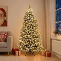 Dirbtinė Kalėdų eglutė su burbulais 180 cm 300 LED Šilta balta