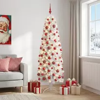 Dirbtinė siaura kalėdinė eglutė su žaisliuku 240 cm 300 LED