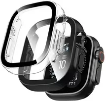 TECH-PROTECT DEFENSE 2 vnt. apsauga Apple Watch Ultra 1 / 2 / 3 / 4 (49 mm) juoda ir skaidri