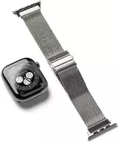 RINGKE METAL ONE MESH APPLE WATCH 8 / 9 / 10 / 11 / 12 / SE / ULTRA (44 / 45 / 46 / 49 MM) sidabrinis