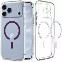 Dėklas SPIGEN ULTRA HYBRID MAGSAFE IPHONE 17 PRO / 18 PRO skaidrus / bordo