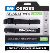 Oxford Atlas transportavimo diržai su G-kablys, 17mm x 1,2m, juodi