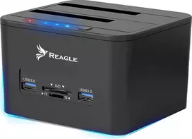 Doko stotelė Reagle Bazinė stotelė DOKUJĄCA DYSKÓW HDD SSD 2x USB CZYTNIK KART