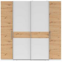 Spinta Fabio F71-SZF4D-BI/DASN, ąžuolo sp./balta sp., 215 cm x 60 cm x 210 cm