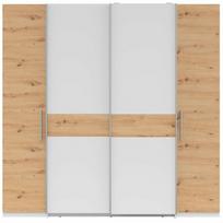Spinta Fabio F71-SZF4D-BI/DASN, ąžuolo sp./balta sp., 215 cm x 60 cm x 210 cm