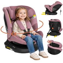 Lionelo Bastiaan Plus i-Size Pink Mauve automobilinė kėdutė 40–150 cm, 360° pasukama, ISOFIX, Top Tether