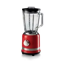 Ariete Moderna Raudonas blenderis su stikline taure, Stalo blenderis, 1,5 l, Pulso funkcija, Ledo smulkinimas, 1000 W, Raudona