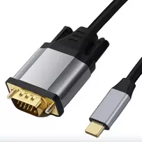 Kabelis USB Reagle USB-C - D-Sub (VGA) 1.8 m Juodas