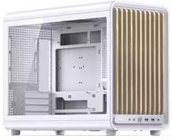 Jonsbo D33 Wood PC Case, Mini Case, mATX, Tempered Glass – Baltas, Wood