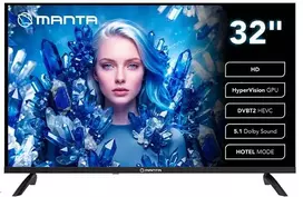 Televizorius Manta MATV002LHN32 32" LED HD TV with S2 Imtuvas, DVBT2, HEVC/265, USB, ARC, HDMI, CI+, Slim Design, B