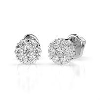 Auksiniai auskarai su deimantais „Diamond Blossom IX“