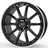 Ratlankis DOTZ Sonoma dark R19x8.5 5x114.3 ET 45 CB 71.6 (Black Matt/Polished Lip) (780 kg)