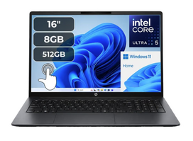 HP OmniBook 3 16-BU0305DX – 16″ WUXGA Touch, Intel Core Ultra 5 225U, 8GB RAM, 512GB SSD, Windows 11 Home, Mica Silver