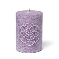 Reljefinė votyvinė žvakė „Gyvybės sėkla“ (violetinė, stearino)