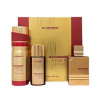 Al Haramain Amber Oud Ruby Edition rinkinys unisex ((EDP, 75 ml + EDP, 30 ml + purškiamas dezodorantas, 200 ml)