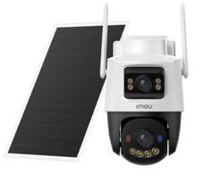 Dual 10MP (5MP+5MP) IP camera with 2.4GHz WiFi+4G solar panel