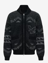 Lyle & Scott - Jacquard Full Zip Cardigan - Megztinis - Juoda