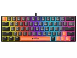Tracer GameZone Raptor 63 Wired Mechanical Gaming Keyboard, 60% Form Factor, Outemu Blue Switches, RGB Backlighting, Graphite