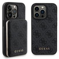 Guess GUBPM5P13L4GEMGK Apple iPhone 13 Pro kietasis dėklas + 5000 mAh MagSafe powerbank rinkinys, 4G Metal Logo, juodas