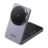 UGREEN W706 2-in-1 magnetinis belaidis įkroviklis MagSafe 15W, juodas