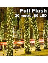 Profesionali AdamLights smulkių lempučių lauko girlianda FULL FLASH | IP67, 80 LED, 20 m.