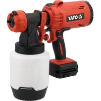 Yato dažymo purkštuvas YT-82767, 18 V, 1 l, 25 kPa, 1,8-3,0 mm, HVLP, bešepetėlis, pūstuvas, Li-Ion, 4 purkštukai