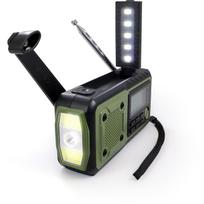 Origin Outdoors Rankinis radijas Multi R180882, 4000mAh, 400lm, 250lm, 3,5mm, AM/FM/SW, USB-C, saulės panelė, SOS, kompaktiškas