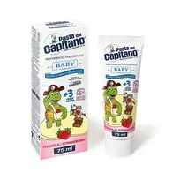 PASTA DEL CAPITANO_„Baby Capitan“ dantų pasta vaikams nuo trejų metų Braškė 75 ml