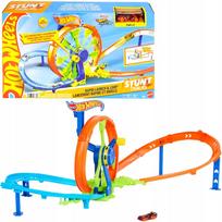 „Hot Wheels Stunt Tracks“ lenktynių trasa „Wyścigowa Turbo Pętla“ su automobiliuku