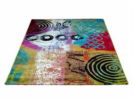 Šiuolaikinis Kilimas Tautiniai Ratai Įvairiaspalviai 200 Cm X 290 Cm, 200 cm x 290 cm