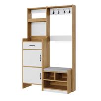 2 vnt. šviesiai žalių naktinių spintelių, 40 × 40 × 55 cm, po 1 stalčių, atvira lentyna, MDF, ąžuolo spalvos detalės