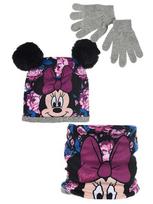 Kepurės, šaliko ir pirštinių komplektas mergaitėms Minnie Mouse, įvairių spalvų