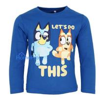 Bluey Let's Do Blue kids' long sleeve top, ages 4 / 104 cm