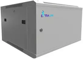 Extralink 6U 600x600 ASP pilka | Rack spinta | montuojama ant sienos, pilnos metalinės durys