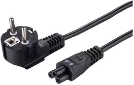 LinkIT Maitinimo laidas CEE 7/7 - C5, juodas, 3 m, PVC, kampuotas CEE 7/7,