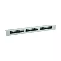 Kat.6 Class E 48,26cm 19Zoll-Patchpanel 24P ungeschirmt grau