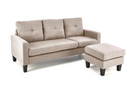 Sofa GERSON su pufu Smėlio