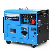Dyzelinis generatorius HEXWELT 5000W 230V/400V, tylus, su elektriniu starteriu, AVR