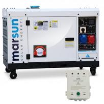 Dyzelinis generatorius MARSUN 10 kW su ATS, vienfazis, tinka inverteriui
