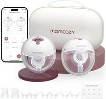 Elektrinis pientraukis Momcozy M5, dvigubas, su programėle, 2 vnt., raudonas