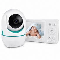 Vaikiška elektroninė auklė NANNY su besisukančia kamera, 3,2" LCD ekranu, VOX funkcija, naktiniu režimu ir lopšinėmis