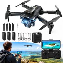 Dronas H12 su 3 kameromis, 4K WiFi, 45° reguliuojamu objektyvu