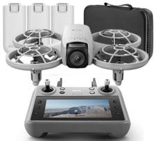 Nuotolinio valdymo dronas su LCD, 2 kameromis, bešepetėliu varikliu, 135 g, WiFi, 3 akumuliatoriai