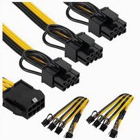 Maitinimo kabelis EPS 8 pin į 3x8 (6+2) PCIe GPU, 2 vnt.