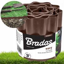 Sodo bortelis BRADAS, gofruotas, rudas, 9 m x 25 cm