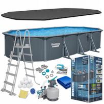 Lauko baseinas Bestway Hydraum 732x366x132 cm, 13 dalių rinkinys, tinkamas visiems metų laikams