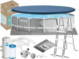 Sodo baseinas Intex 26724 su siurbliu ir kopetėlėmis 457x107